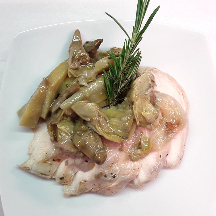 M17-SUPREMA DI POLLO CON CARCIOFI E PATATE